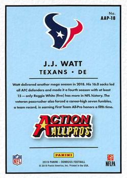 2019 Donruss - Action All-Pros #AAP-18 J.J. Watt Back
