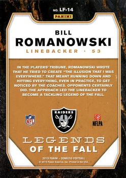2019 Donruss - Legends of the Fall #LF-14 Bill Romanowski Back