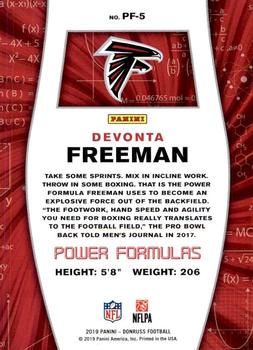 2019 Donruss - Power Formulas #PF-5 Devonta Freeman Back