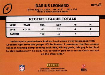 2019 Donruss - Retro 1989 #RET-28 Darius Leonard Back