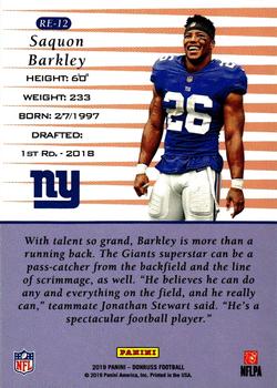 2019 Donruss - Retro 1999 #RE-12 Saquon Barkley Back