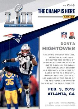 2019 Donruss - The Champ is Here #CH-8 Dont'a Hightower Back