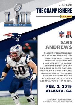 2019 Donruss - The Champ is Here #CH-20 David Andrews Back