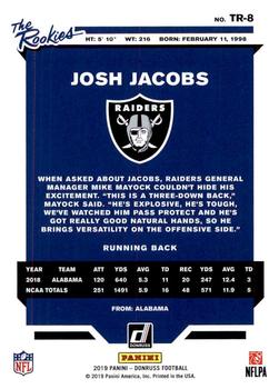 2019 Donruss - The Rookies #TR-8 Josh Jacobs Back