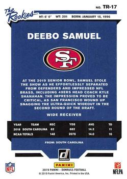 2019 Donruss - The Rookies #TR-17 Deebo Samuel Back