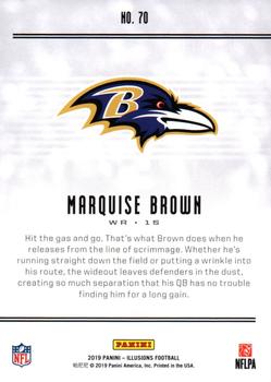 2019 Panini Illusions #70 Marquise Brown Back