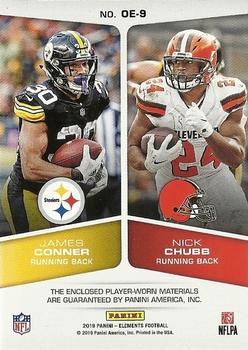 2019 Panini Elements - Opposing Elements #OE-9 James Conner / Nick Chubb Back
