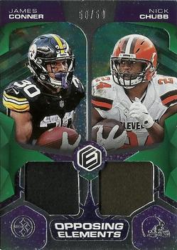2019 Panini Elements - Opposing Elements #OE-9 James Conner / Nick Chubb Front