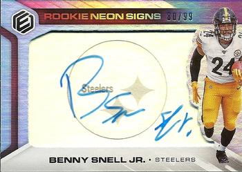 2019 Panini Elements - Rookie Neon Signs Blue #RNS-BS Benny Snell Jr. Front