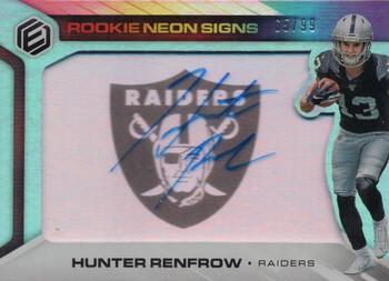 2019 Panini Elements - Rookie Neon Signs Blue #RNS-HR Hunter Renfrow Front
