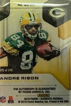 2019 Panini Elements - Steel Signatures #SS-AR Andre Rison Back