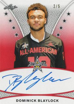 2019 Leaf Metal All-American Bowl - Tour Autograph Red #TA-DB3 Dominick Blaylock Front