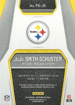 2019 Panini Certified - Fabric of the Game #FG-JS JuJu Smith-Schuster Back