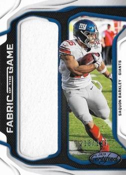 2019 Panini Certified - Fabric of the Game #FG-SB Saquon Barkley Front
