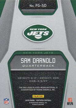 2019 Panini Certified - Fabric of the Game #FG-SD Sam Darnold Back
