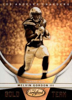2019 Panini Certified - Gold Team #GT-MG Melvin Gordon III Front