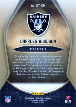 2019 Panini Certified - Gold Team Mirror Gold #GT-CH Charles Woodson Back