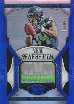2019 Panini Certified - New Generation Jerseys Mirror Blue #NG-DKM DK Metcalf Front