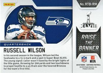 2019 Panini Certified - Raise the Banner #RTB-RW Russell Wilson Back