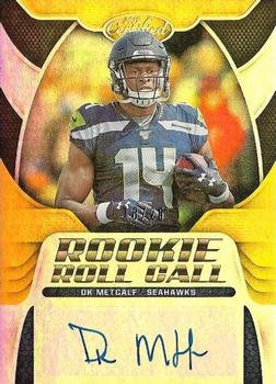 2019 Panini Certified - Rookie Roll Call Signatures Mirror Gold #RR-DKM DK Metcalf Front