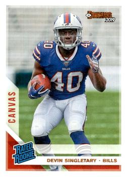 2019 Donruss - Rated Rookies Canvas #328 Devin Singletary Front