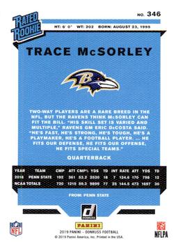 2019 Donruss - Rated Rookies Canvas #346 Trace McSorley Back