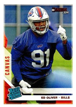 2019 Donruss - Rated Rookies Canvas #347 Ed Oliver Front