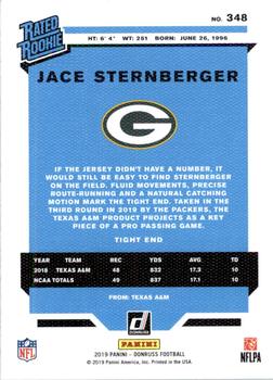 2019 Donruss - Rated Rookies Canvas #348 Jace Sternberger Back