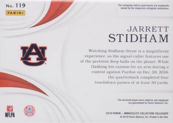 2019 Panini Immaculate Collection Collegiate - Rookie Patch Autographs Conference Logo #119 Jarrett Stidham Back