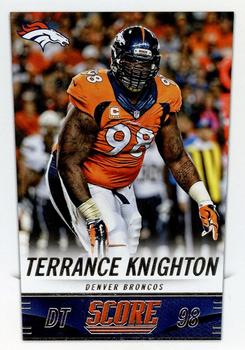 2014 Score Denver Broncos #5 Terrance Knighton Front