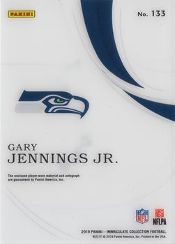 2019 Panini Immaculate Collection #133 Gary Jennings Jr. Back