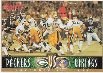 1997 Sentry Green Bay Packers vs Minnesota Vikings Junior Power Pack #NNO November 13, 1983 Front