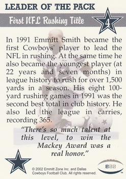 2002 Emmitt's Run With History #4 Emmitt Smith Back