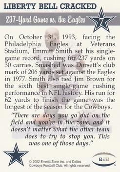 2002 Emmitt's Run With History #7 Emmitt Smith Back