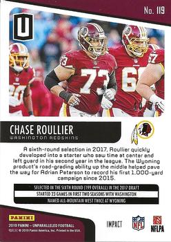 2019 Panini Unparalleled - Impact #119 Chase Roullier Back