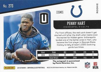 2019 Panini Unparalleled - Rookie Signatures Cosmos #273 Penny Hart Back