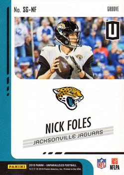 2019 Panini Unparalleled - Spirit of the Game Groove #SG-NF Nick Foles Back