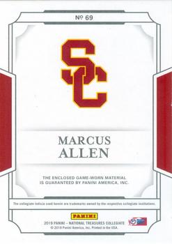 2019 Panini National Treasures Collegiate - Century Emerald #69 Marcus Allen Back