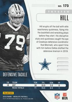 2019 Panini Absolute - Blue #173 Trysten Hill Back