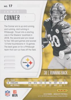 2019 Panini Absolute - Gold Stars #17 James Conner Back