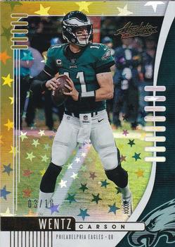 2019 Panini Absolute - Gold Stars #55 Carson Wentz Front