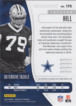 2019 Panini Absolute - Gold Stars #173 Trysten Hill Back