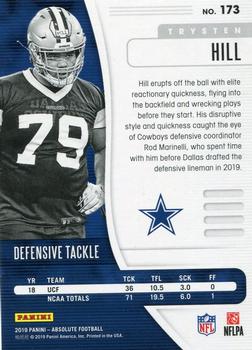 2019 Panini Absolute - Green #173 Trysten Hill Back