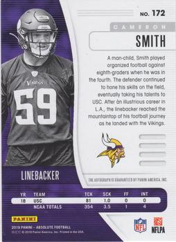2019 Panini Absolute - Green Waves #172 Cameron Smith Back