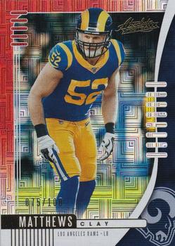 2019 Panini Absolute - Red Squares #89 Clay Matthews Front