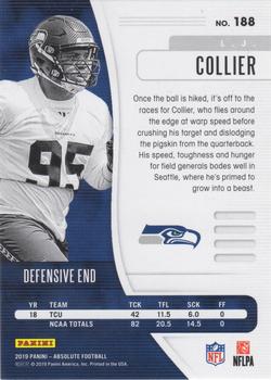 2019 Panini Absolute - Yellow #188 L.J. Collier Back