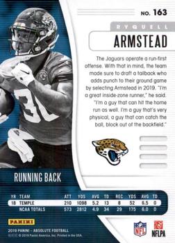 2019 Panini Absolute - Spectrum Blue #163 Ryquell Armstead Back