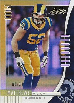 2019 Panini Absolute - Spectrum Gold #89 Clay Matthews Front