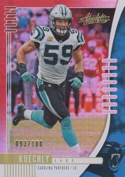 2019 Panini Absolute - Spectrum Red #84 Luke Kuechly Front