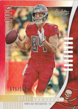 2019 Panini Absolute - Spectrum Red #87 Cameron Brate Front